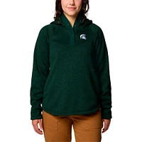 Women's Columbia Green Michigan State Spartans Sweater Weather Fleece Lined Pullover Hoodie