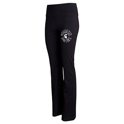 Concepts Sport Legging évasé en trois mélanges Spartans de l'État du Michigan pour femme Noir