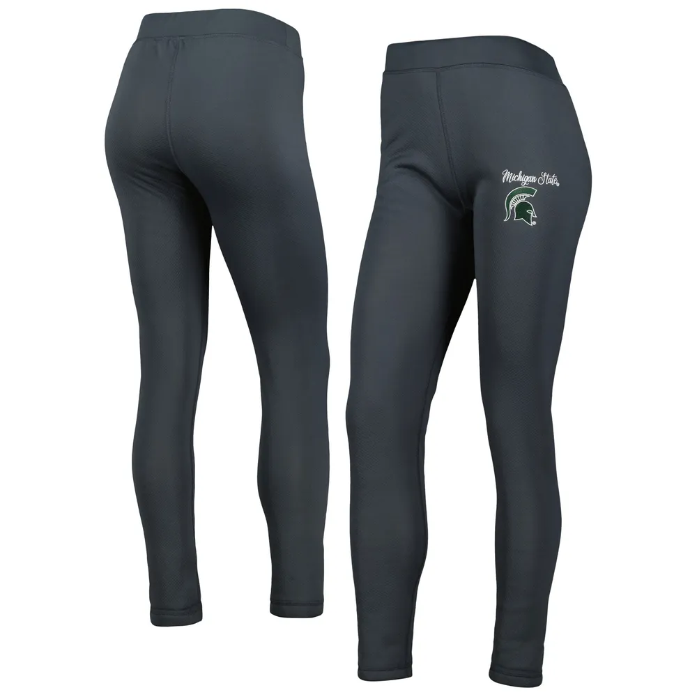 Lids Michigan State Spartans Concepts Sport Women's Upbeat Sherpa Leggings  - Charcoal