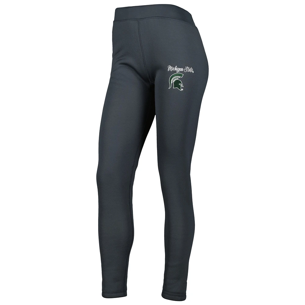 Women's Concepts Sport Charcoal Michigan State Spartans Upbeat Sherpa Leggings