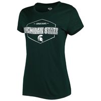 Women's Concepts Sport Green/Black Michigan State Spartans Badge T-Shirt & Flannel Pants Sleep Set