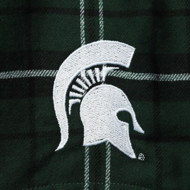 Concepts Sport pour femme Vert/blanc Michigan State Spartans Ultimate Flannel Tank Top & Shorts Sleep Set