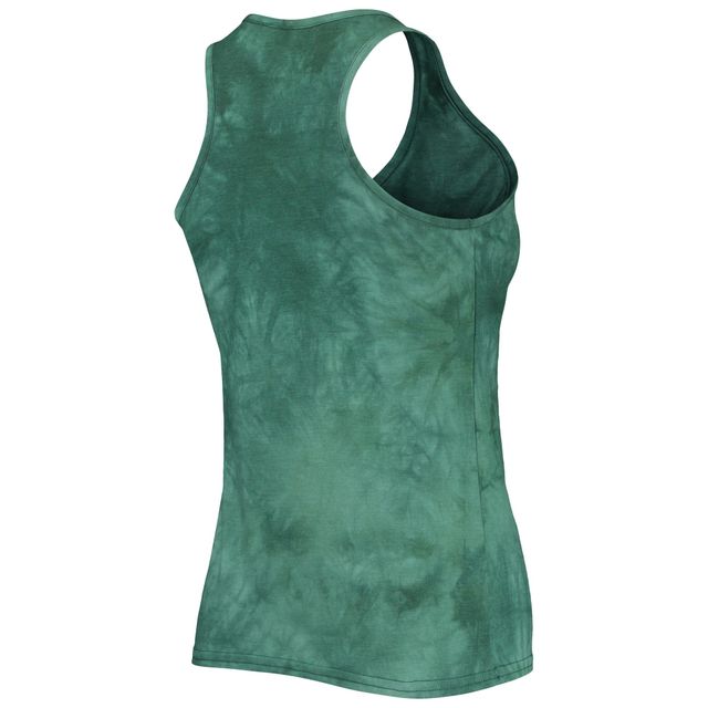 Ensemble débardeur et short Concepts Sport vert Michigan State Spartans Billboard Tie-Dye pour femmes