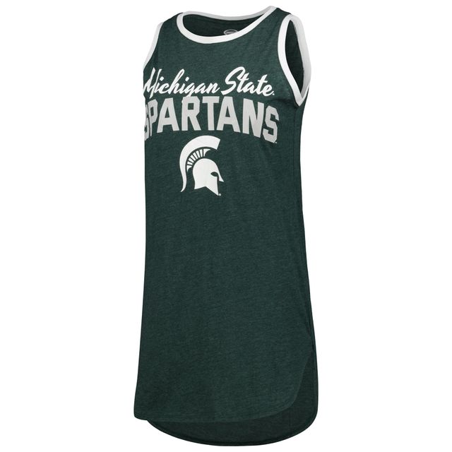 Chemise de nuit débardeur Concepts Sport verte Michigan State Spartans pour femmes