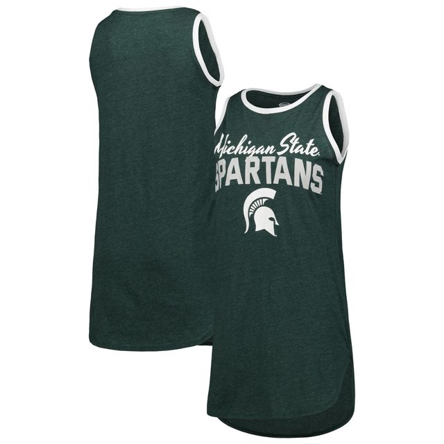 Chemise de nuit débardeur Concepts Sport verte Michigan State Spartans pour femmes