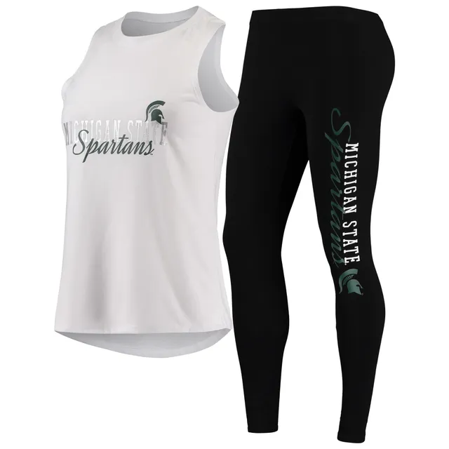 Women's Concepts Sport Charcoal/White Michigan State Spartans Tank