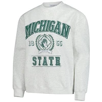 Women's Established & Co. Ash Michigan State Spartans Logo Pullover Sweatshirt