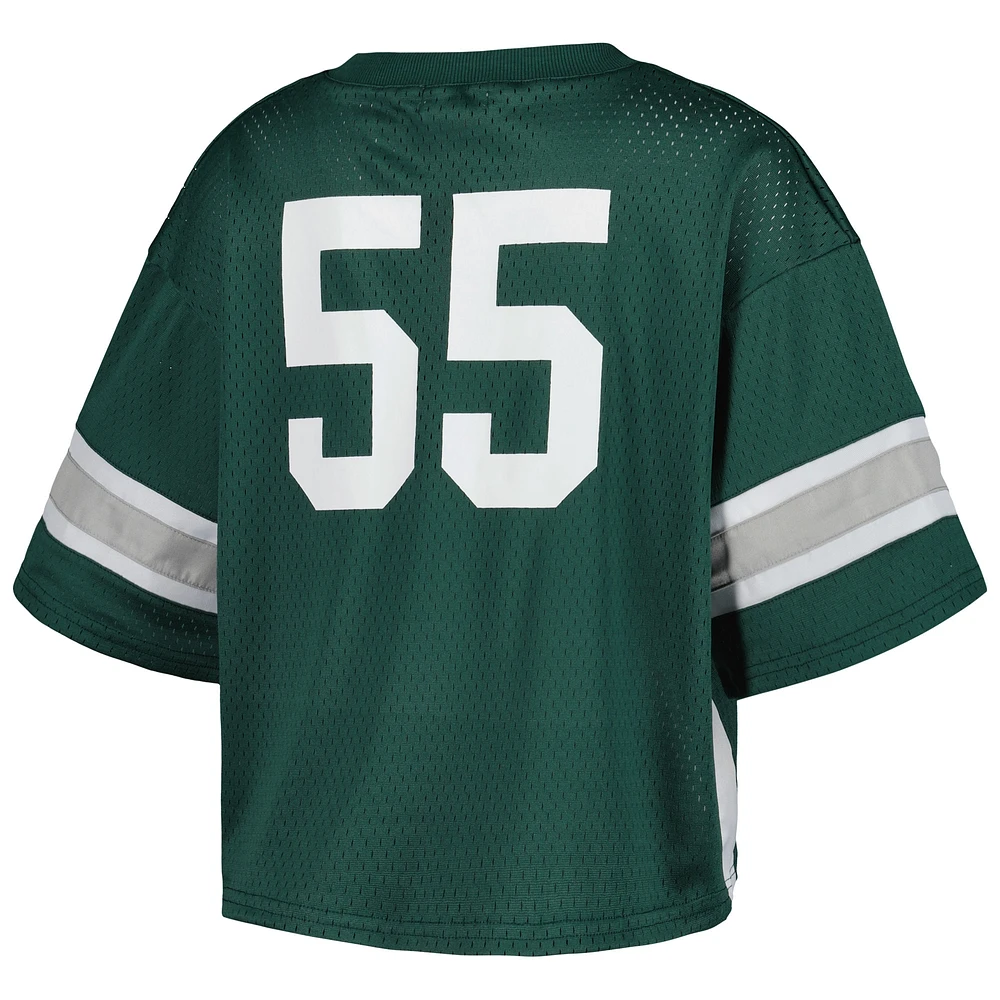 Maillot de football court à la mode des Spartans l'État du Michigan #55 d'established & Co. pour femmes