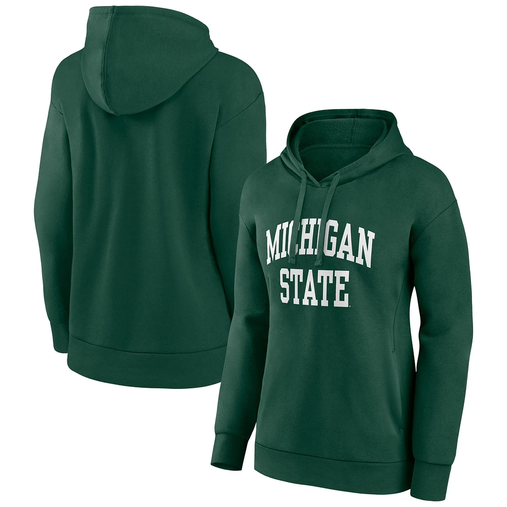 Sweat à capuche vert Fanatics pour femmes Michigan State Spartans Basic Arch