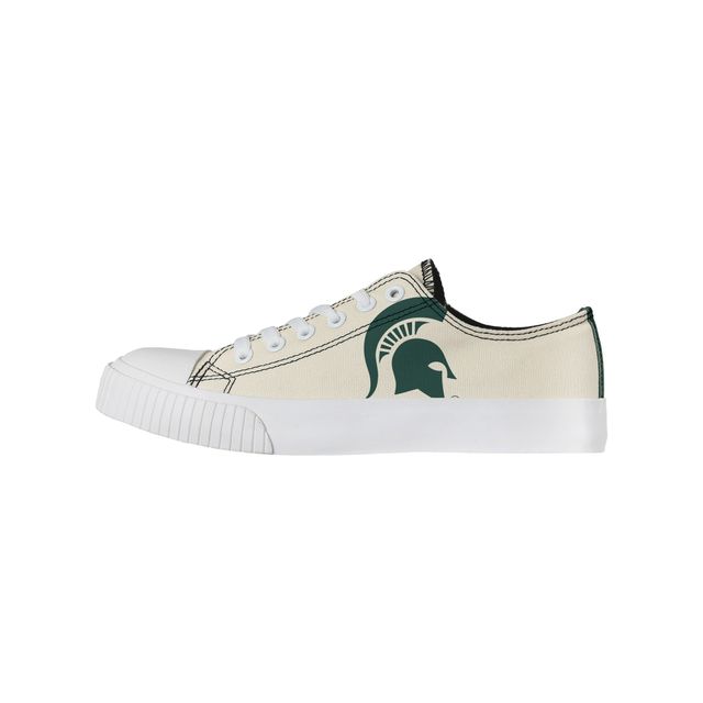 Chaussures basses en toile FOCO crème Michigan State Spartans pour femmes