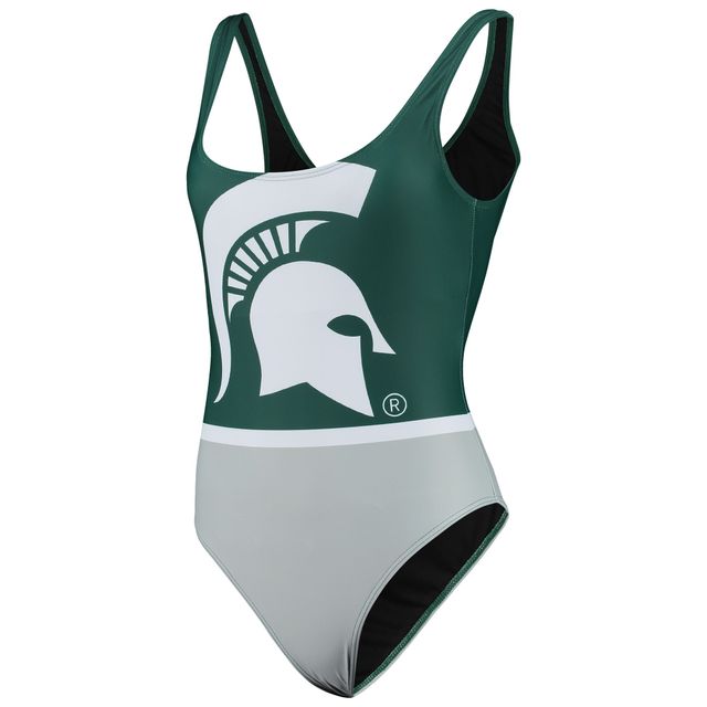 Maillot de bain une pièce pour femme FOCO Green Michigan State Spartans