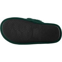 Women's FOCO Green Michigan State Spartans Two-Tone Crossover Faux Fur Slide Slippers