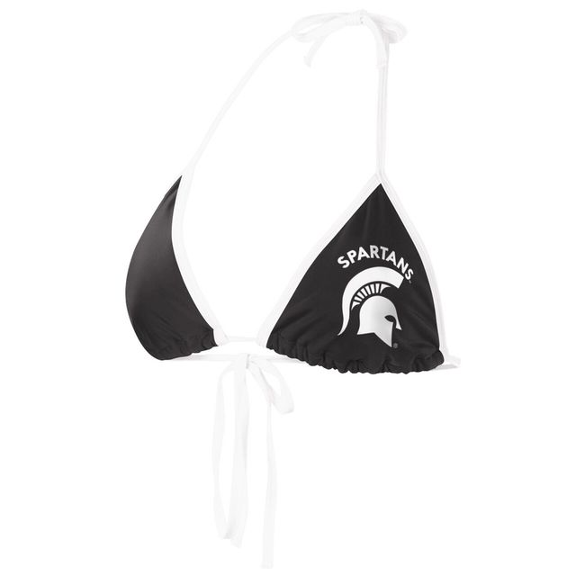 Haut de bikini pour femme G-III 4Her by Carl Banks noir Michigan State Spartans Perfect Match