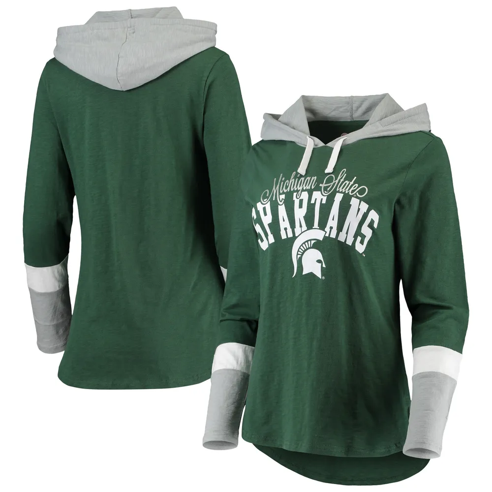 Green Bay Packers G-III 4Her by Carl Banks Women's MVP Raglan Hoodie Long  Sleeve T-Shirt - White