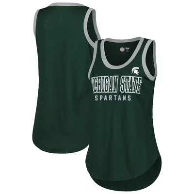 Michigan State Spartans G-III 4Her by Carl Banks Women's Clubhouse Slub Tank Top - Green