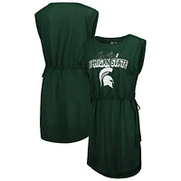 Women's G-III 4Her by Carl Banks Green Michigan State Spartans GOAT Swimsuit Cover-Up Dress