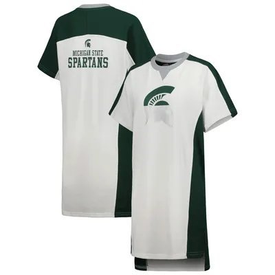 Michigan State Spartans G-III 4Her by Carl Banks Women's Home Run T-Shirt Dress - White