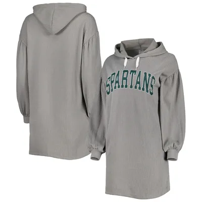Michigan State Spartans Gameday Couture Women's Game Winner Vintage Wash Tri-Blend Dress - Gray
