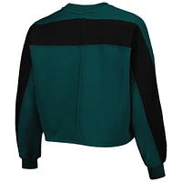 Women's Gameday Couture Green Michigan State Spartans Back To Reality Colorblock Pullover Sweatshirt