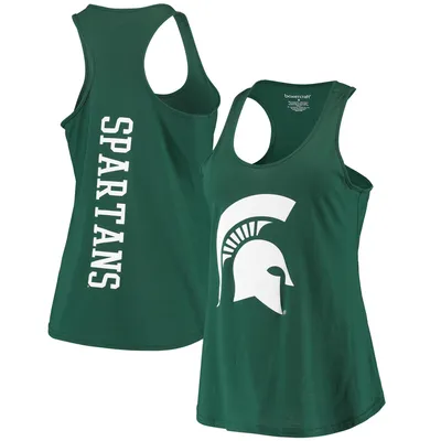 Michigan State Spartans Women's Essential 2-Hit Racerback Tank Top - Green