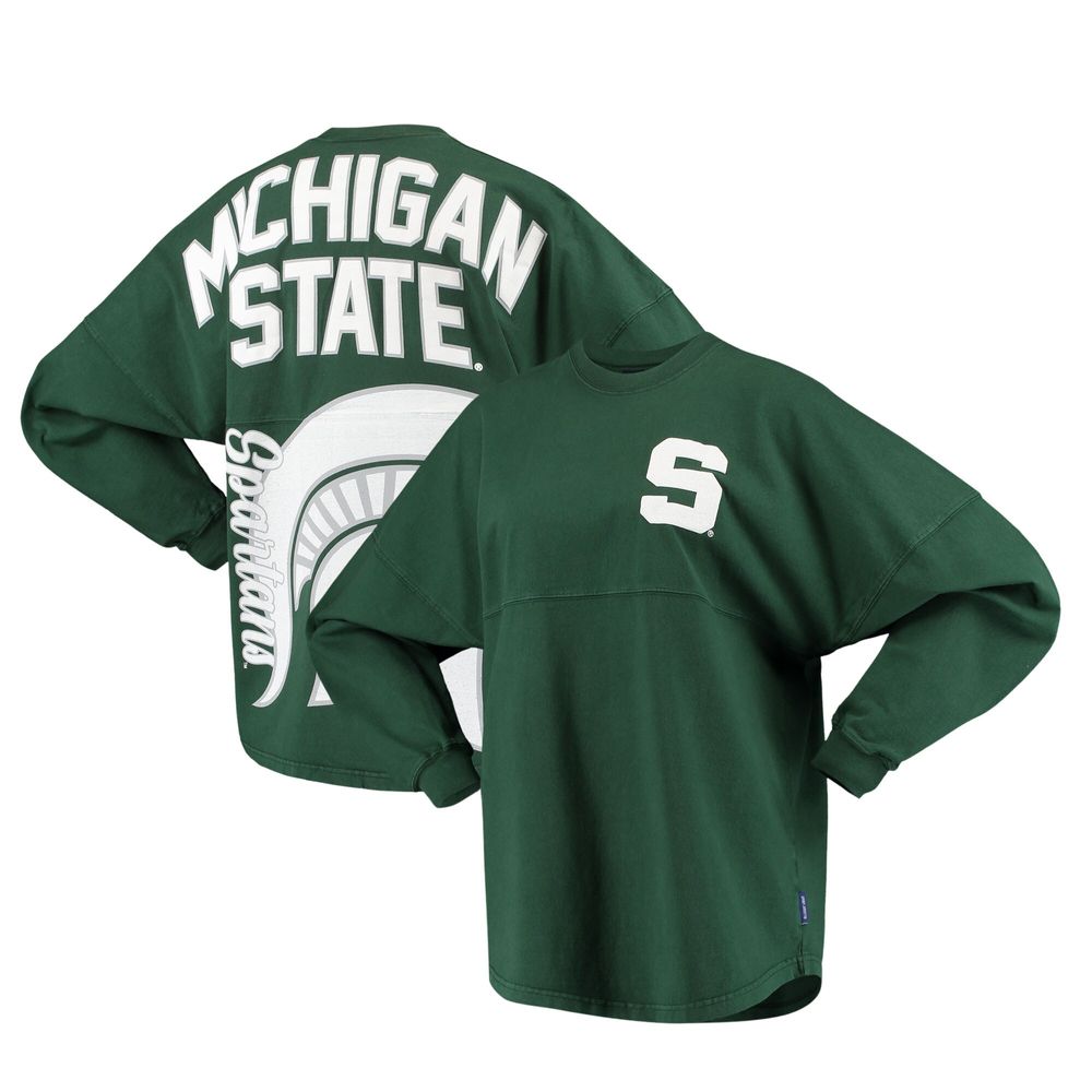 Women's Green Michigan State Spartans Loud n Proud Spirit Jersey T-Shirt