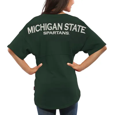 Michigan State Spartans Women's Spirit Jersey Oversized T-Shirt - Green