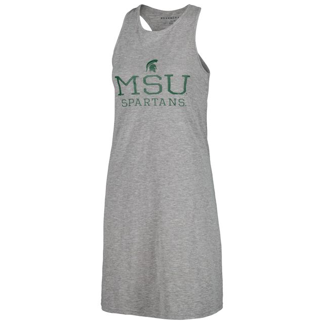 Robe débardeur à dos nageur côtier Michigan State Spartans pour femme, gris chiné