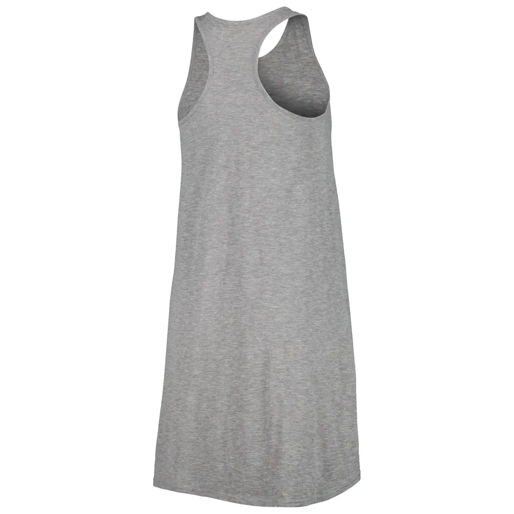 Women's Heather Gray Michigan State Spartans Coastal Racerback Tank Dress