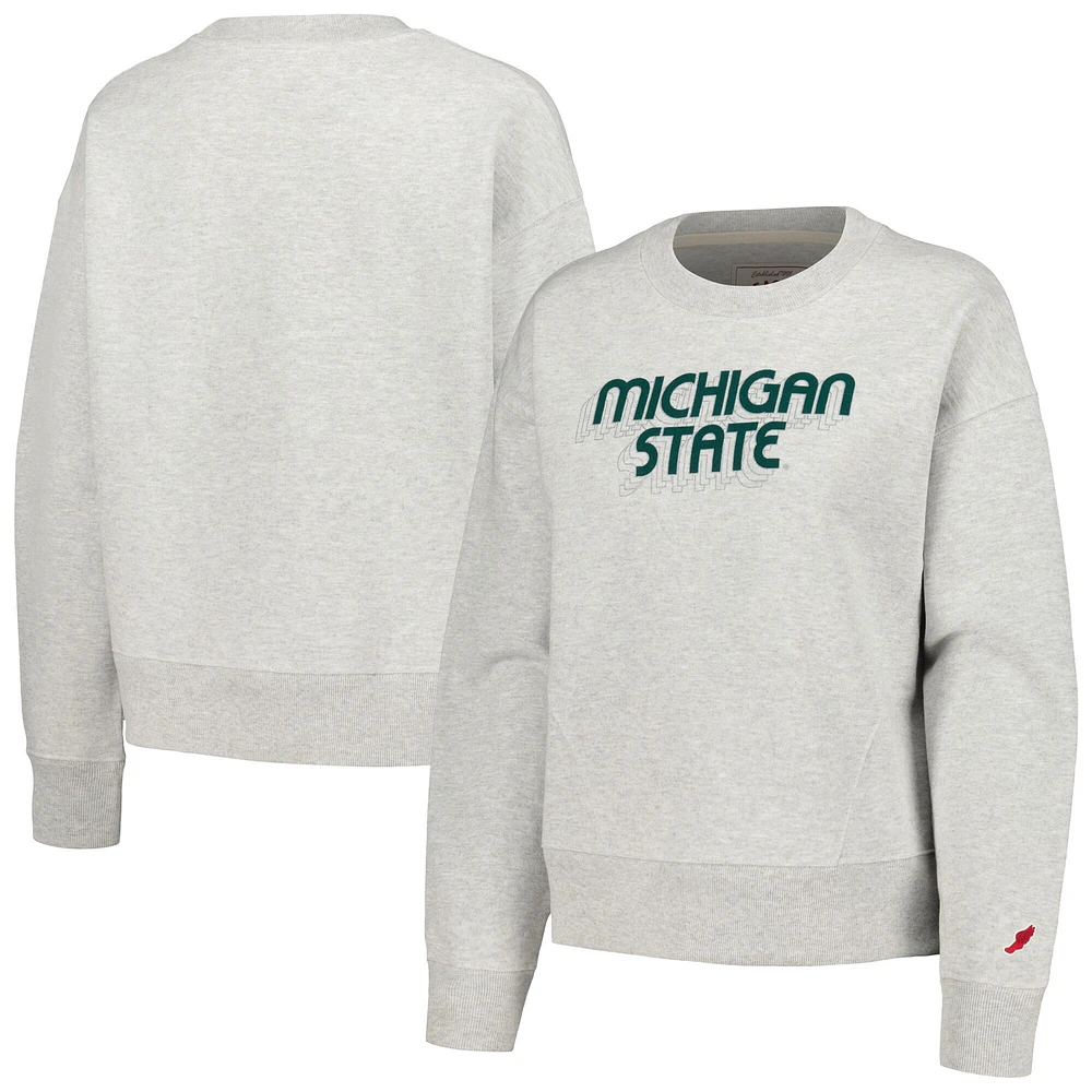 Sweat-shirt boxy pour femmes League Collegiate Wear Ash Michigan State Spartans