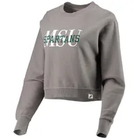 Sweat-shirt classique en bois avec cordon pour femmes, League Collegiate Wear, Michigan State Spartans, marron