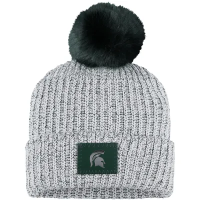 Michigan State Spartans Love Your Melon Women's Cuffed Knit Hat with Pom - Gray