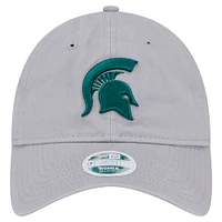 Casquette ajustable 9TWENTY pour femme avec logo Michigan State Spartans de New Era gris