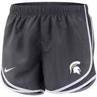 Women's Nike Anthracite Michigan State Spartans Team Tempo Performance Shorts