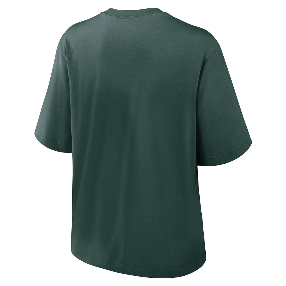 Women's Nike Green Michigan State Spartans Legacy Established Boxy T-Shirt