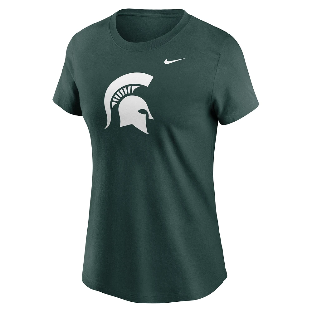 T-shirt Nike vert avec logo Primetime des Spartans de l'État du Michigan pour femme