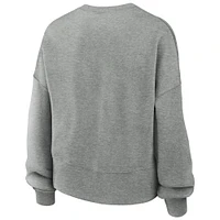Sweat-shirt classique surdimensionné Nike Michigan State Spartans gris chiné pour femme