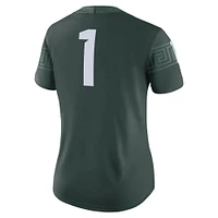 Maillot de match football Nike #1 Michigan State Spartans pour femme, vert