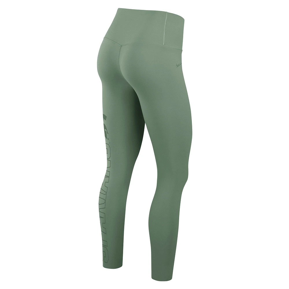 Women's Nike Sage Green Michigan State Spartans Zenvy Performance Leggings