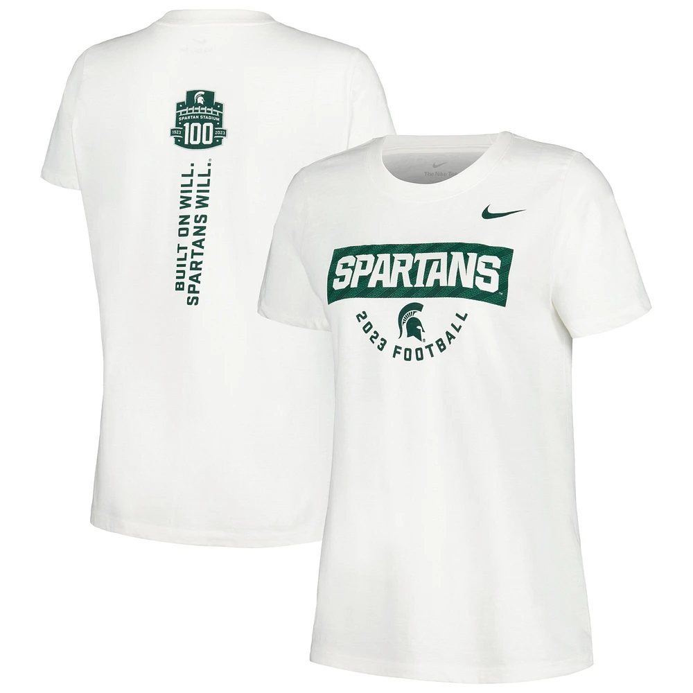 T-shirt de supporter Nike blanc Michigan State Spartans 2023 pour femme