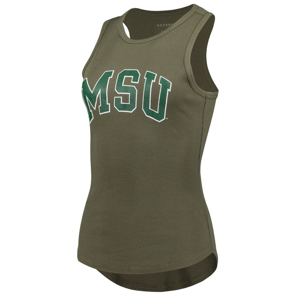 Women's Olive Michigan State Spartans Adrienne Tank Top