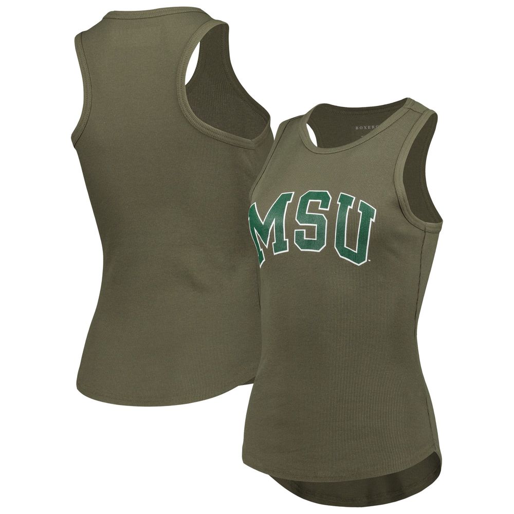 Women's Olive Michigan State Spartans Adrienne Tank Top