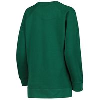 Women's Pressbox Green Michigan State Spartans Steamboat Animal Print Raglan Pullover Sweatshirt