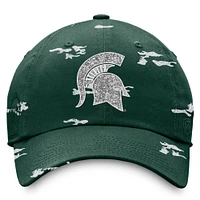 Casquette ajustable verte OHT pour femme Top of the World Michigan State Spartans avec appréciation militaire Betty