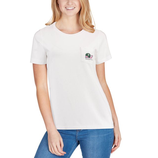 T-shirt à poche Vineyard Vines pour femme, blanc Michigan State Spartans