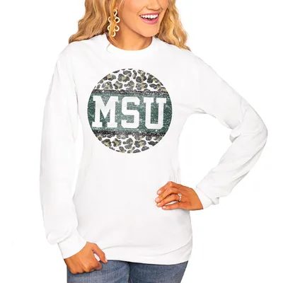 Michigan State Spartans Women's Scoop & Score Long Sleeve T-Shirt - White