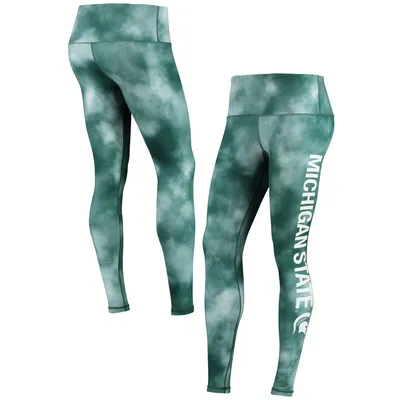 Michigan State Spartans ZooZatz Women's Cloud Dye Mist Leggings - Green