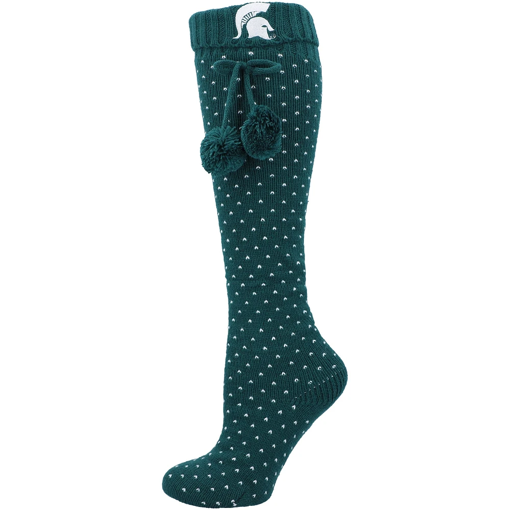 Chaussettes hautes ZooZatz Michigan State Spartans pour femme vertes