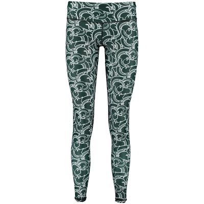 Women's ZooZatz Multi Michigan State Spartans Stacked Mascot Leggings