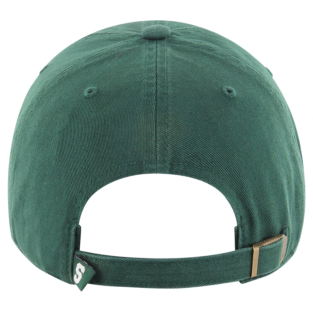 Casquette ajustable verte pour jeunes '47 Michigan State Spartans Clean Up