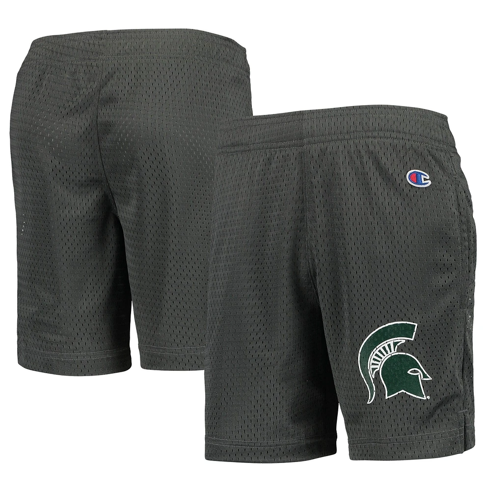 Youth Champion Charcoal Michigan State Spartans Classic Mesh Shorts